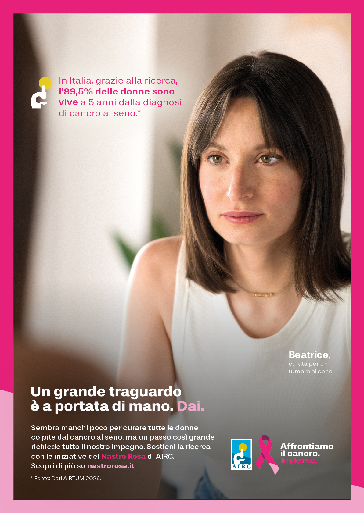 Campagna AIRC Nastro Rosa 2026