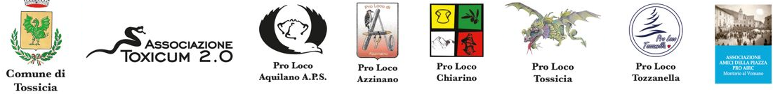 Loghi di Comune di Tossicia, Pro Loco e associazioni organizzatrici